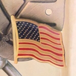 Vintage Clear Laquered American Flag Pin